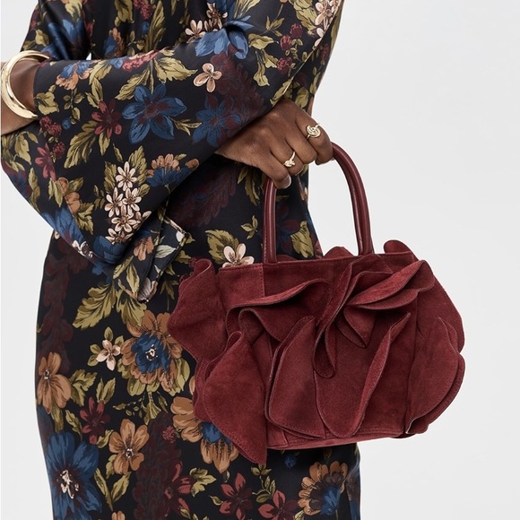 FARM Rio Burgundy Ruffle Tote - Picture 2 of 4